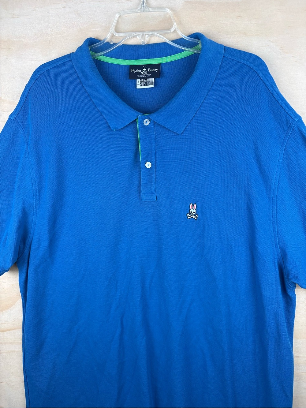 Psycho Bunny Polo Shirt Mens 3XLT Blue Logo Big Tall Pima Cotton Golf